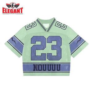 Maillot en maille de football Maillot surdimensionné imprimé par sublimation Joueur de l'équipe personnalisé Nom Numéro Maillot de football en maille de basket-ball - Product Image 4