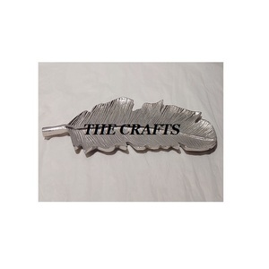 Plateau à feuilles en aluminium couleur argent Snacks Plateau à feuilles Taille et forme personnalisées Plateau de service à feuilles à vendre - Product Image 4