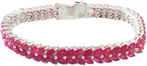 Pulsera de Mujer con Piedra Preciosa de Rubí Natural, Piedra de Nacimiento de Julio, Regalo de Compromiso, Regalo de Navidad, Joyería Hecha a Mano, Pulsera de Plata de Ley 925 - Product Image 6