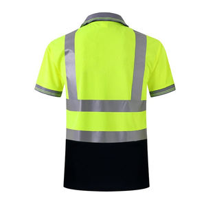 T-shirt de travail réfléchissant pour homme, 100 % polyester, personnalisé, sécurité, mélange parfait de durabilité et de qualité professionnelle, fabriqué au Pakistan - Product Image 6