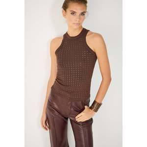 Débardeur décontracté pour femme, col halter, style basique, respirant et durable, logo personnalisé, usage quotidien - Product Image 2