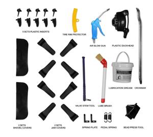 Desmontadora de Neumáticos de Brazo Oscilante de 24 Pulgadas con Doble Brazo Auxiliar y Descascarillador de Talones, Máquina de Cambio de Ruedas de Alta Resistencia - Product Image 6