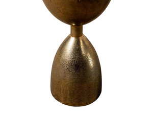 Tabouret d'appoint en aluminium de style industriel Tabouret rond coulé à la main au design unique Console en incrustation d'os pour le salon et la chambre à coucher - Product Image 2