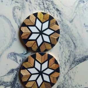 Hot Selling Wooden Marble Resin Customized <b>Coaster</b> <b>Set</b> with Natural & Customized Color Made in India - Product Image 6