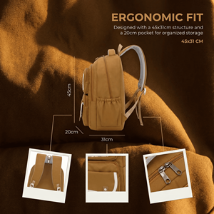 Sac à dos étudiant grande capacité, résistant à l'eau, léger, avec fenêtre transparente, multi-poches, compatible ordinateur portable, fermeture éclair, 45 cm - Product Image 4