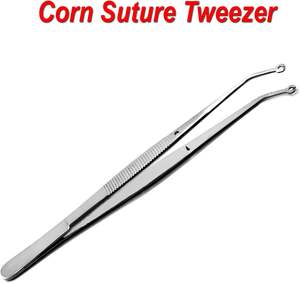 Pince chirurgicale dentaire en acier inoxydable Pince à suture de maïs Pince à oeillet Manuel de précision Instrument de suture pour la manipulation des tissus - Product Image 2