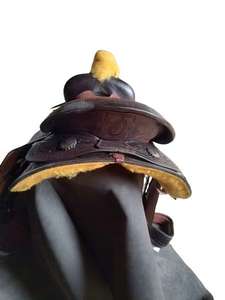 Selle de cheval en cuir western faite à la main avec siège rembourré en daim, qualité d'exportation, selle d'équitation prête à être expédiée, ensemble de selles - Product Image 3