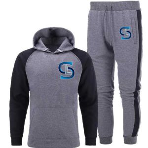 Survêtement de sport pour hommes Survêtement à rayures en polyester Survêtement pour hommes Jogging d'hiver à fermeture éclair complète - Product Image 6