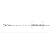 Collier italien de haute qualité en argent 925 035 chaîne de corde de différentes longueurs avec traitements galvaniques pour cadeaux de mariage