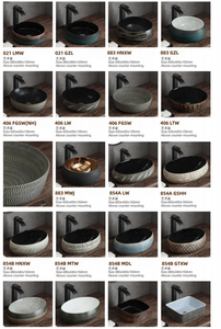 Bassin d'art design spécial grotte de roche impression lavabo style antique couleur grise comptoir évier - Product Image 5