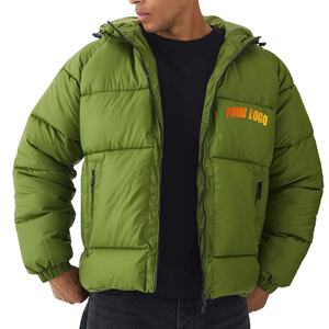 OEM hiver 100% polyester doudoune épaisse bulle coupe-vent manteau vêtements d'extérieur personnalisé blanc chaud personnalisé doudounes pour hommes - Product Image 1