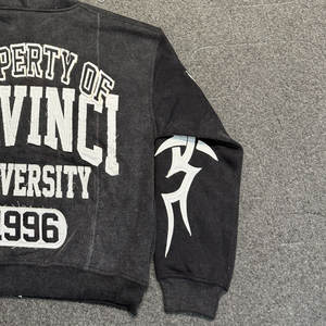 Top à la mode meilleures ventes hommes lavage à l'acide à capuche 100% coton Streetwear Service OEM avec un faible quantité minimale de commande hommes lavage à l'acide à capuche - Product Image 6