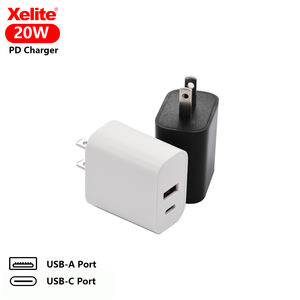 Premium US Plug 20W PD3.0 QC3.0 Adaptador <span class=keywords><strong>de</strong></span> cargador <span class=keywords><strong>de</strong></span> viaje <span class=keywords><strong>de</strong></span> carga rápida tipo C para iPhone para teléfono móvil <span class=keywords><strong>Samsung</strong></span> y auriculares - Product Image 1