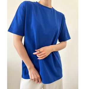 T-shirt décontracté d'été pour femmes, respirant, écologique, imprimé tendance, col rond, manches courtes, logo tendance, taille plus - Product Image 5