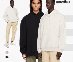Sweat à capuche épais en éponge française surdimensionné d'hiver de haute qualité 400gsm Boxy Fit sweats à capuche à logo personnalisé de couleur unie en vrac - Product Image 2