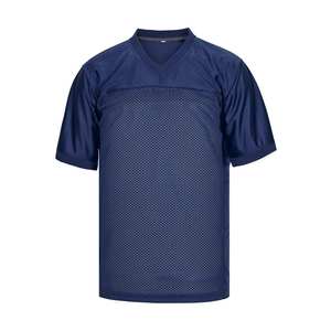 Maillot de football américain sur mesure en gros, manches courtes, polyester/coton, respirant, séchage rapide, antibactérien, anti-UV - Product Image 2