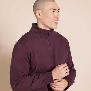 Men's Sweatshirt Half <b>Zip</b> Fleece Pullover <b>Quarter</b> <b>Zip</b> Shirts Cropped Sweat Shirt <b>Quarter</b> <b>Zip</b> Pullover <b>Sweaters</b> - Product Image 2