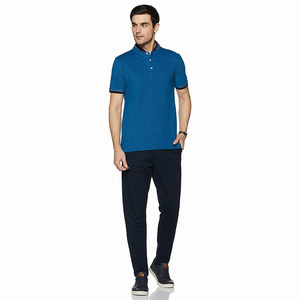 Pull à manches courtes en polyester de haute qualité pour homme, à séchage rapide, pour polo, t-shirt, anti-froissement, motif uni, vêtements de golf - Product Image 6