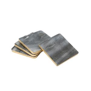 Posavasos de ágata gris Natural, posavasos galvanizado en oro de la mejor calidad, embellecedor lateral dorado y plateado disponible en la India, gran oferta - Product Image 1