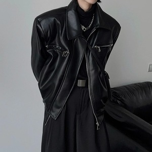 Chaqueta de cuero de bombardero de piel de oveja genuina para hombre, chaquetas de cuero de motocicleta, chaqueta de cuero multicolor para hombre - Product Image 4