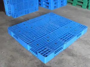 Durable Heavy Duty HDPE Double Sided Grid Open Deck Turnover Plastic Pallet For Industry