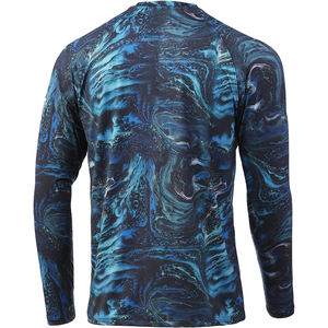 Camisa de pesca de rendimiento en blanco para hombres, venta al por mayor, secado rápido, UPF 50, manga larga, poliéster personalizado - Product Image 6