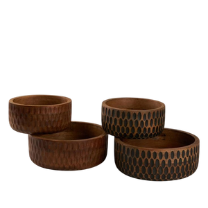 Tazón de servir con logotipo personalizado, cuencos de madera de acacia natural reutilizables ecológicos para servir sopa y comida en casa - Product Image 5