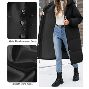 Veste Parka Exclusive à Fermeture Éclair et Manchette Élastique Pour Femmes En Demande Hiver Spécial À Capuche Veste Coupe Moderne Avec Personnalisation - Product Image 3