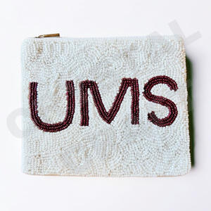 Monedero Azul Fresco Monedero personalizado con cuentas de semillas Hermoso regalo de mamá-Diseño de corazones para niñas - Product Image 2