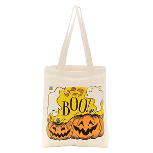 Reusable Canvas <b>Bag</b> for Trick or Treating Grocery Store Printed Your Logo - Product Image 5