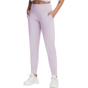 Pantalon de jogging ample personnalisé avec logo, taille haute, en molleton pour femme, respirant, style hip-hop avec décoration en dentelle pour l'hiver - Product Image 3