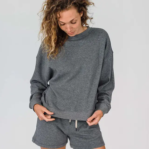 Women Casual Warm Knitted Faux Fur <b>Trim</b> Hooded Windproof Short Slim Fit Sweatshirt Cinched Waist - Product Image 6
