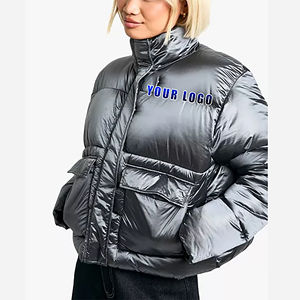 OEM/ODM Custom Made Casual Wear Down Fill Bubble Jacket Plus Size Waterproof Winter <b>Warm</b> Crop <b>Top</b> Coat for <b>Women</b> - Product Image 1
