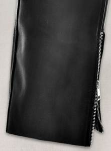 Pantalones Rectos de Cuero 100% de Alta Calidad, Ligeros, de Secado Rápido, Estilo Casual con Cierre de Botones, Largo Regular - Product Image 5