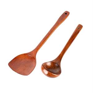 อุปกรณ์ทำอาหารไม้ด้ามจับขนาดใหญ่ให้การควบคุมและจับที่ดีขึ้นสำหรับการคนอาหารที่หนักและส่วนผสมที่ข้น - Product Image 6