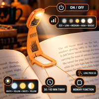 Lampe de lecture LED à intensité réglable, protection des yeux, 2700K 5000K, alimentation USB, lampe de livre avec minuterie 30/60 minutes et fonction mémoire - Mini lampe de livre