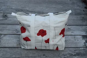 Sacs fourre-tout en coton avec logo imprimé personnalisé avec cordon de serrage poignée d'étanchéité directement du fabricant pour l'achat et l'épicerie utilisation cadeau - Product Image 5