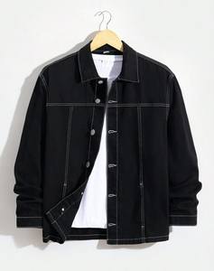 Chaqueta Vaquera para Hombre, Invierno, Casual, Reversible, Ecológica, Transpirable, Tallas Grandes, Botones, Algodón, Tejido, Oversize, OEM BD - Product Image 5