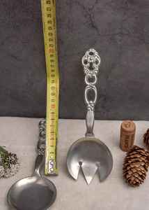 Servidores de ensalada de acero inoxidable de diseño antiguo, herramientas de ensalada de Metal para el hogar, Hotel, restaurante, Catering, eventos directamente en la India - Product Image 2