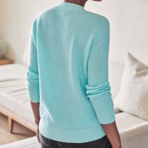 Breathable 100% Cotton Winter Short Fleece Jacket Crew Neck Knit <b>Poncho</b> Sweater <b>Women's</b> - Product Image 5