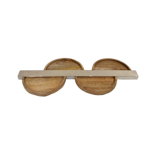 Nouveau design de plateau de service en bois naturel plat de haute qualité plateau de service en ensemble de 4 pour l'utilisation du service du Ramadan - Product Image 1