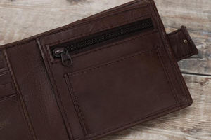 Cartera plegable de cuero genuino de diseño personalizado para hombre, estilo Vintage, espacios en blanco de sublimación en blanco de color blanco, bricolaje - Product Image 4