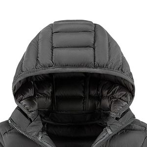 Veste d'hiver épaisse en duvet pour homme, chaude, coupe-vent, à capuche, veste d'extérieur - Product Image 2