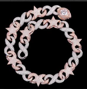 Collier à breloques en argent sterling plaqué or 18 carats, moissanite, bijoux de luxe streetwear, prix pour certifié, best-seller - Product Image 2