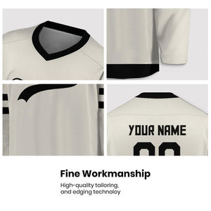 Maillot de hockey sur glace de haute qualité 100% polyester Impression par sublimation Logo brodé Personnalisé Respirant OEM FIXFOX SPORTS 220g - Product Image 4