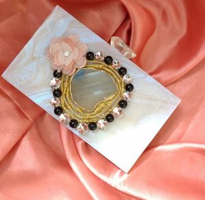 Bolso de mano de Metal dorado de lujo personalizado más vendido, bolso de mano para mujer, bolso de resina de estilo único, diseño elegante indio - Product Image 5