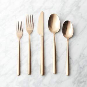 Ventes en vrac de luxe Simple argent 306 SS ensemble de couverts de cuisine en acier inoxydable haute qualité cuisine voyage amical ensemble de couverts - Product Image 3