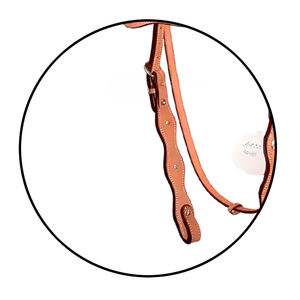 Bride de cheval en cuir occidental réglable de qualité supérieure pour l'entraînement et les spectacles d'équitation - Product Image 4