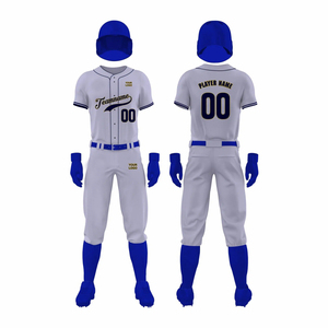 Uniformes de béisbol transpirables de secado rápido con logotipo personalizado, conjunto de poliéster ligero, MOQ bajo, tamaño personalizado para adultos, técnicas impresas - Product Image 5