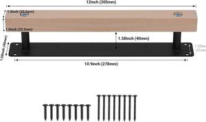 Poignée de porte moderne en bois et métal pour porte principale, chambre à coucher, bureau et design d'intérieur contemporain en provenance d'Inde - Product Image 3